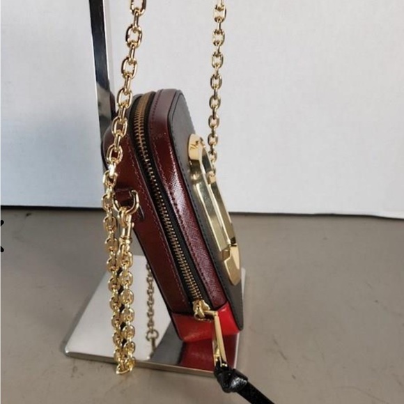 Marc Jacobs Hot Shot Crossbody Bag Red Black and Burgundy w/gold Hardware EUC - Picture 6 of 9